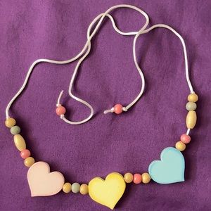 Wooden Hearts string necklace